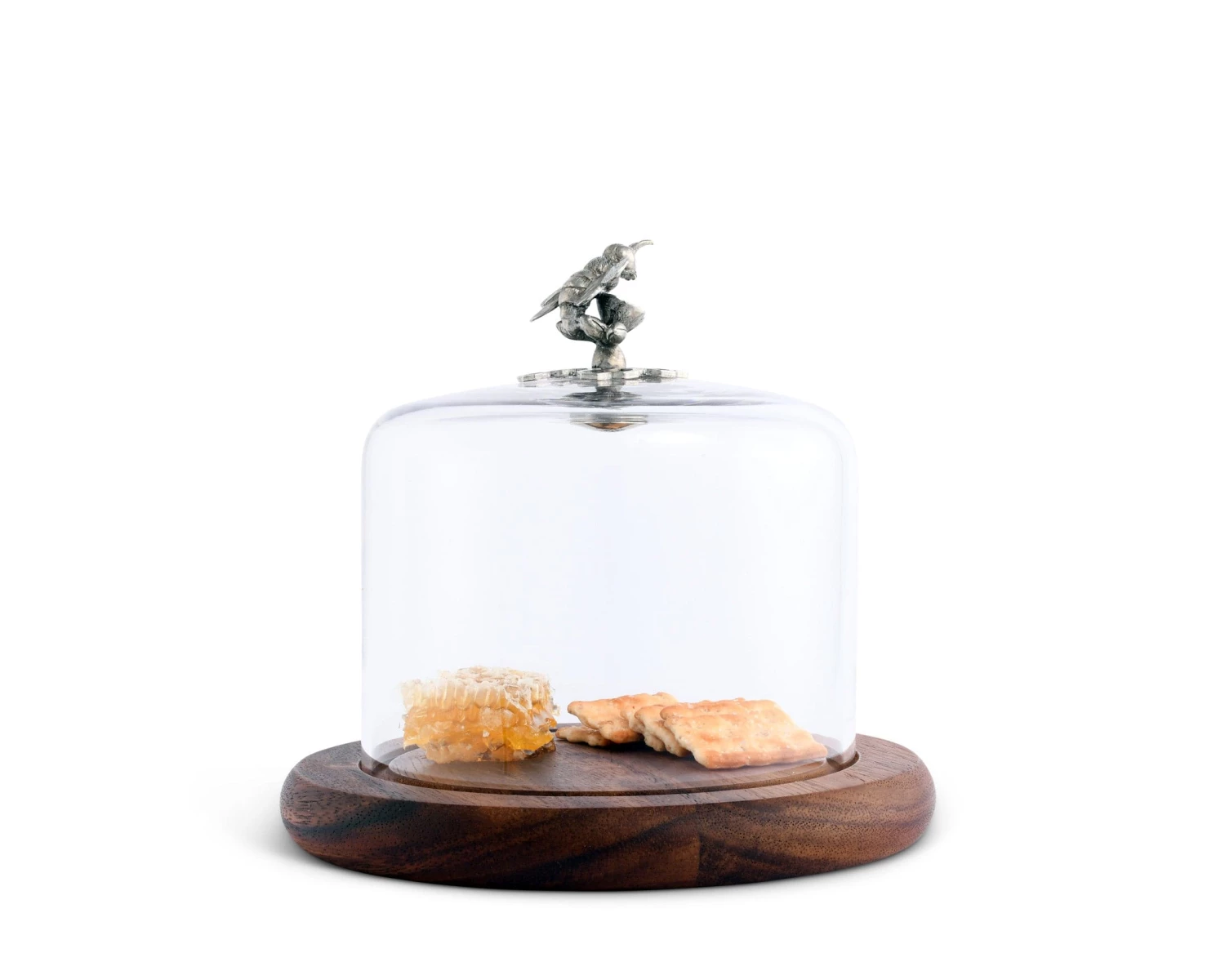 Vagabond House Honey Bee Glass Covered Cheese Wood Board 2 Vagabond House Honey Bee Glass Covered Cheese Wood Board