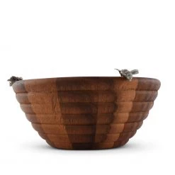 Vagabond House Bee Hive Salad Bowl - Single Serve Garden Friends