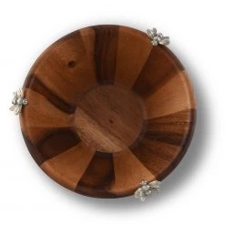 Vagabond House Bee Hive Salad Bowl - Single Serve Garden Friends