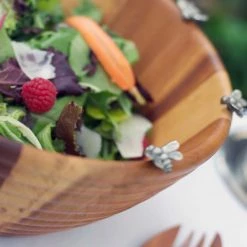 Vagabond House Garden Friends Bee Hive Salad Serving Bowl