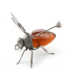Vagabond House Garden Friends Bee Statuette Honeypot