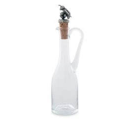 Vagabond House Garden Friends Cruet Bottle With Pewter Bee Cork Stopper