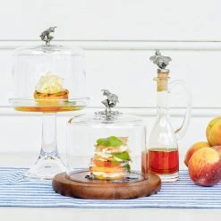 Vagabond House Garden Friends Cruet Bottle With Pewter Bee Cork Stopper