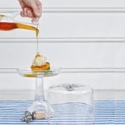 Vagabond House Garden Friends Cruet Bottle With Pewter Bee Cork Stopper