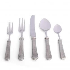 Vagabond House Garden Friends Hammered Flatware Set