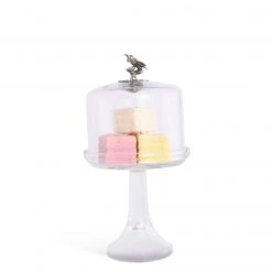 Vagabond House Honey Bee Glass Covered Cake / Dessert Stand Garden Friends
