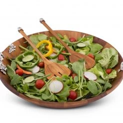 Vagabond House Lilacs Salad Bowl And Servers