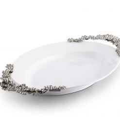 Vagabond House Lilacs Stoneware Serving Tray