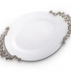 Vagabond House Lilacs Stoneware Serving Tray 8 Vagabond House Lilacs Stoneware Serving Tray