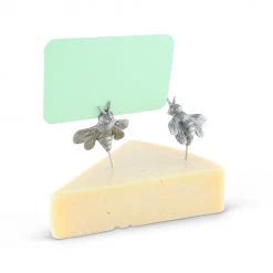 Vagabond House Garden Friends Pewter Honeybee Cheese Marker Set