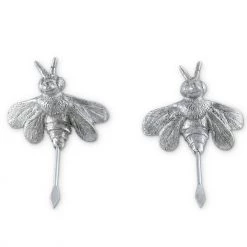 Vagabond House Garden Friends Pewter Honeybee Cheese Marker Set