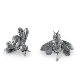 Vagabond House Garden Friends Pewter Honeybee Cheese Marker Set