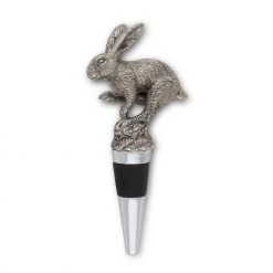 Vagabond House Pewter Jumping Hare Bottler Stopper Bottle Stoppers