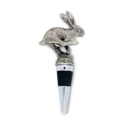 Vagabond House Pewter Jumping Hare Bottler Stopper Bottle Stoppers