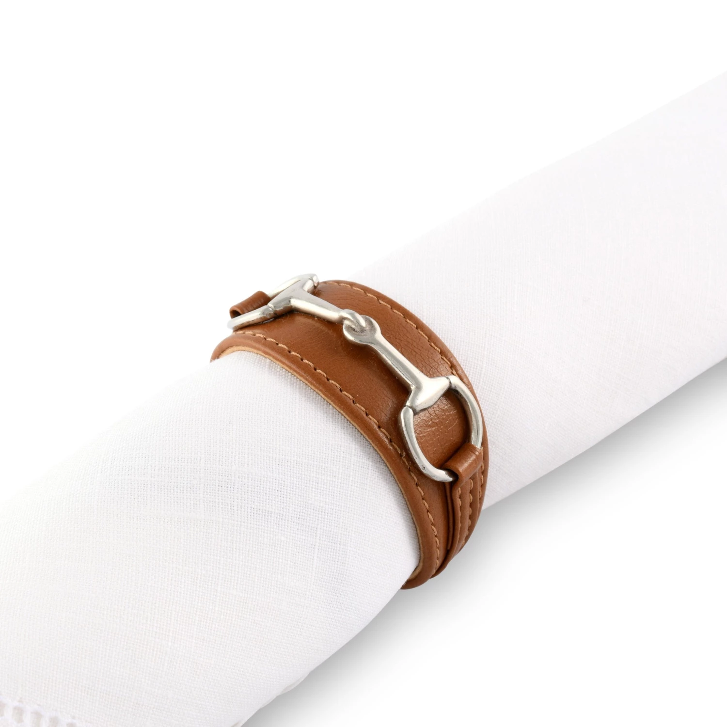 Vagabond House Bit Vegan Leather Napkin Ring 2 Vagabond House Bit Vegan Leather Napkin Ring
