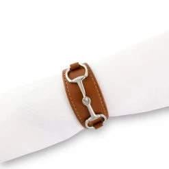 Vagabond House Bit Vegan Leather Napkin Ring 6 Vagabond House Bit Vegan Leather Napkin Ring