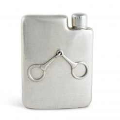 Vagabond House Equestrian Pewter Flask