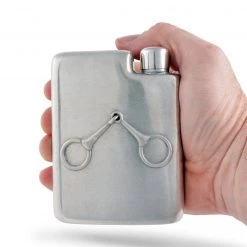 Vagabond House Equestrian Pewter Flask