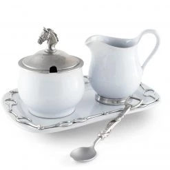 Vagabond House Equestrian Sugar And Creamer Set