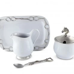 Vagabond House Equestrian Sugar And Creamer Set