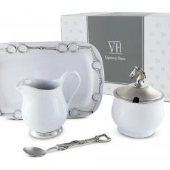 Vagabond House Equestrian Sugar And Creamer Set 11 Vagabond House Equestrian Sugar And Creamer Set