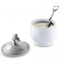 Vagabond House Equestrian Sugar Bowl And Spoon