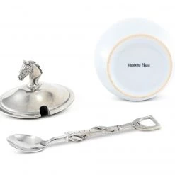 Vagabond House Equestrian Sugar Bowl And Spoon