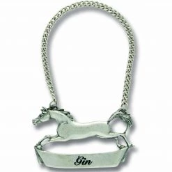 Vagabond House Equestrian Pewter Galloping Steed Decanter Tags