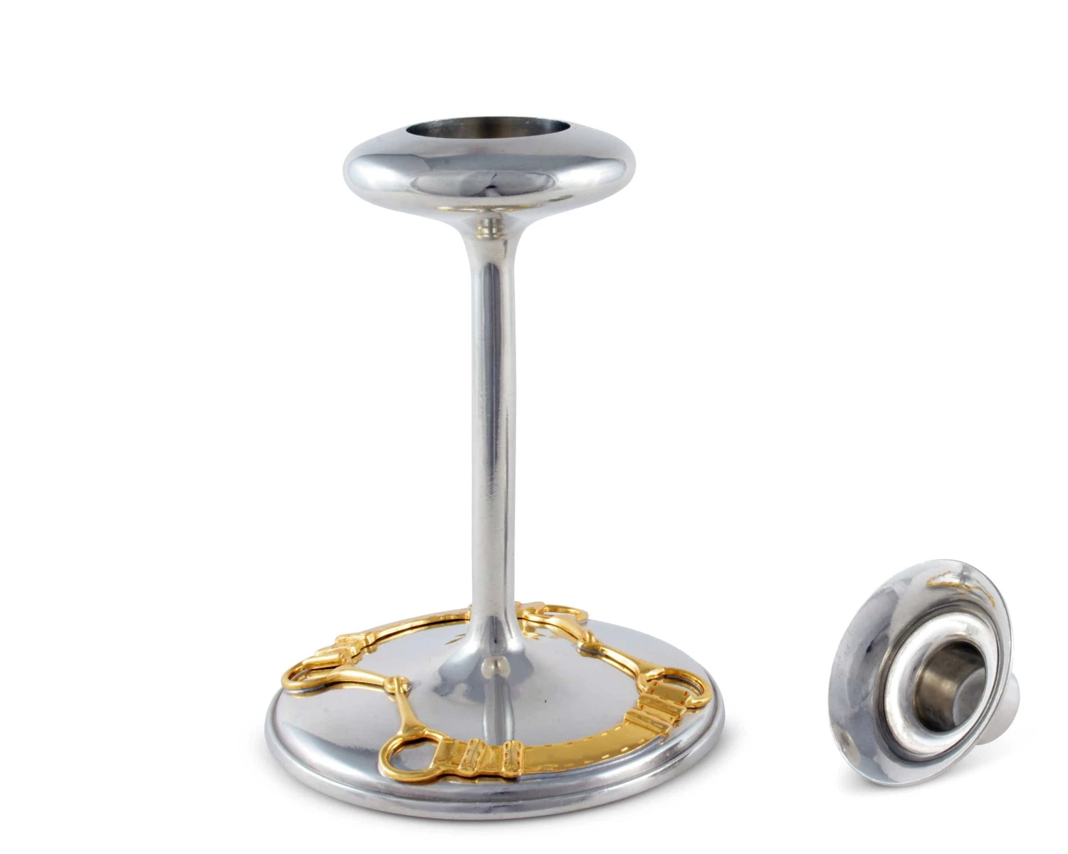 Vagabond House Golden Equestrian Candlestick Taper / Tea Light 4 Vagabond House Golden Equestrian Candlestick Taper / Tea Light