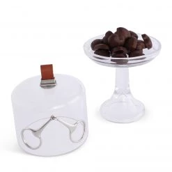 Vagabond House Horse Bit Glass Covered Cake / Dessert Stand