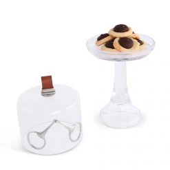 Vagabond House Horse Bit Glass Covered Cake / Dessert Stand