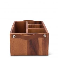 Vagabond House Equestrian Horse Bits Leather Handles Flatware Caddy