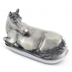 Vagabond House Horse Butter Dish Equestrian