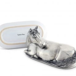 Vagabond House Horse Butter Dish Equestrian