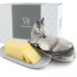 Vagabond House Horse Butter Dish Equestrian
