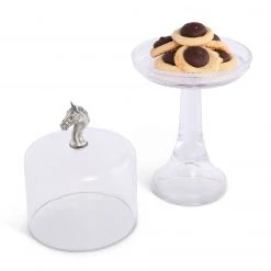 Vagabond House Equestrian Horse Glass Covered Cake / Dessert Stand