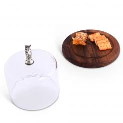 Vagabond House Horse Glass Covered Cheese Wood Board Equestrian