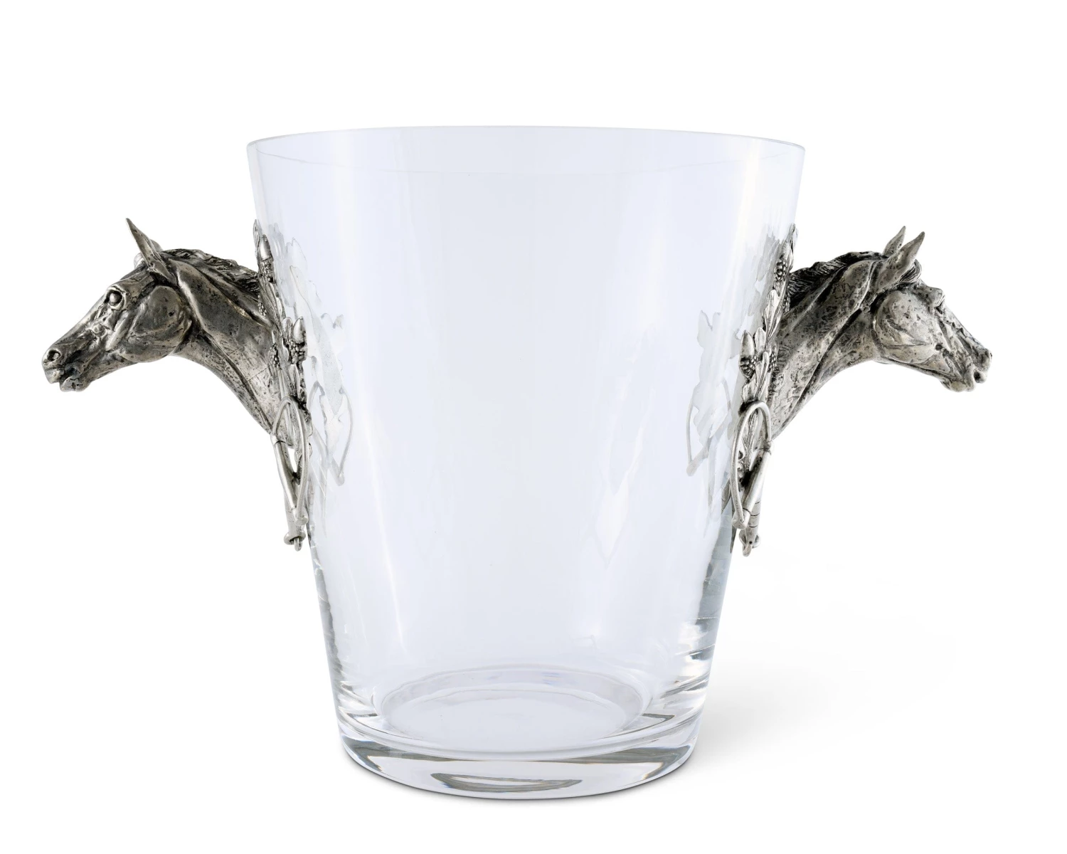 Vagabond House Equestrian Horse Head Glass Ice Bucket 2 Vagabond House Equestrian Horse Head Glass Ice Bucket