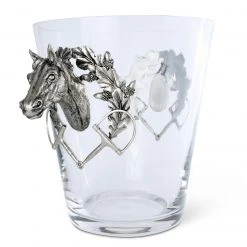 Vagabond House Equestrian Horse Head Glass Ice Bucket 7 Vagabond House Equestrian Horse Head Glass Ice Bucket
