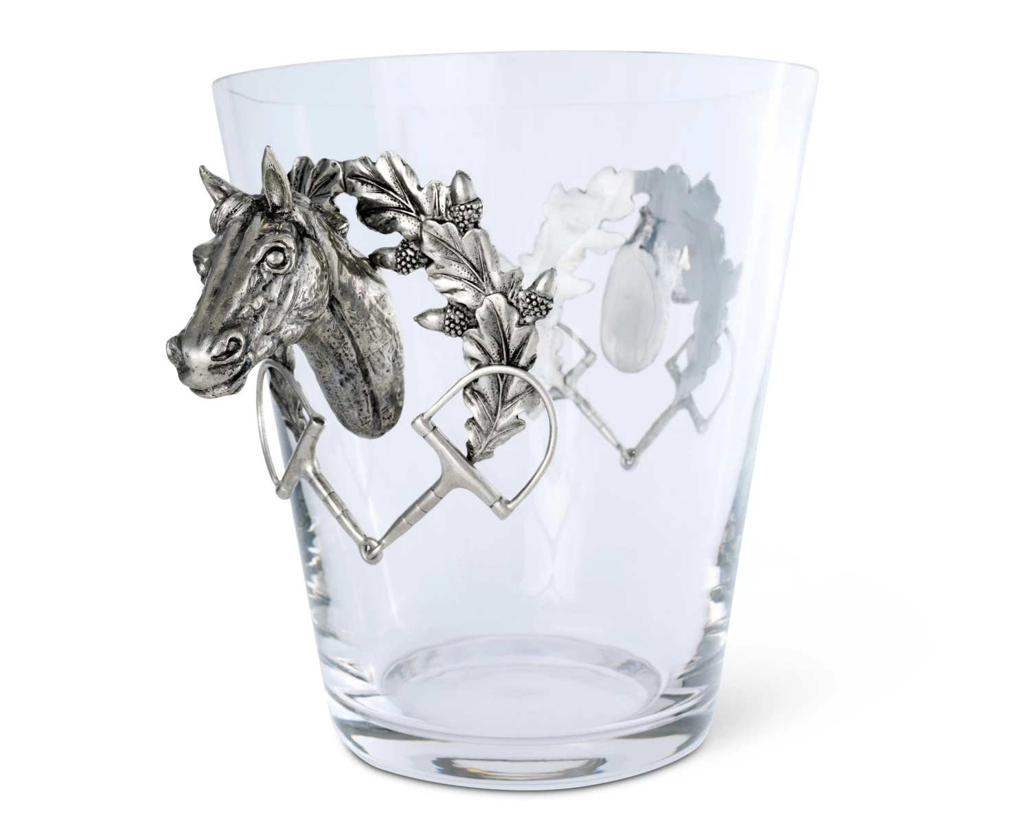 Vagabond House Equestrian Horse Head Glass Ice Bucket 3 Vagabond House Equestrian Horse Head Glass Ice Bucket