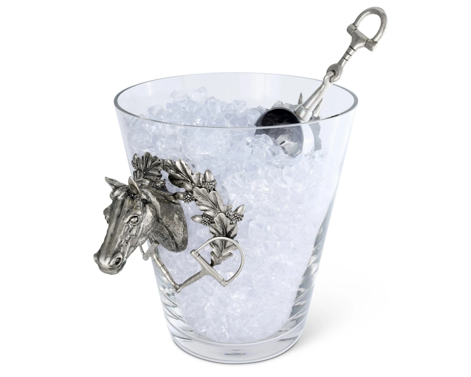 Vagabond House Equestrian Horse Head Glass Ice Bucket 4 Vagabond House Equestrian Horse Head Glass Ice Bucket