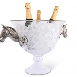 Vagabond House Horse Head Glass Ice Tub Equestrian
