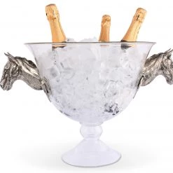 Vagabond House Horse Head Glass Ice Tub Equestrian