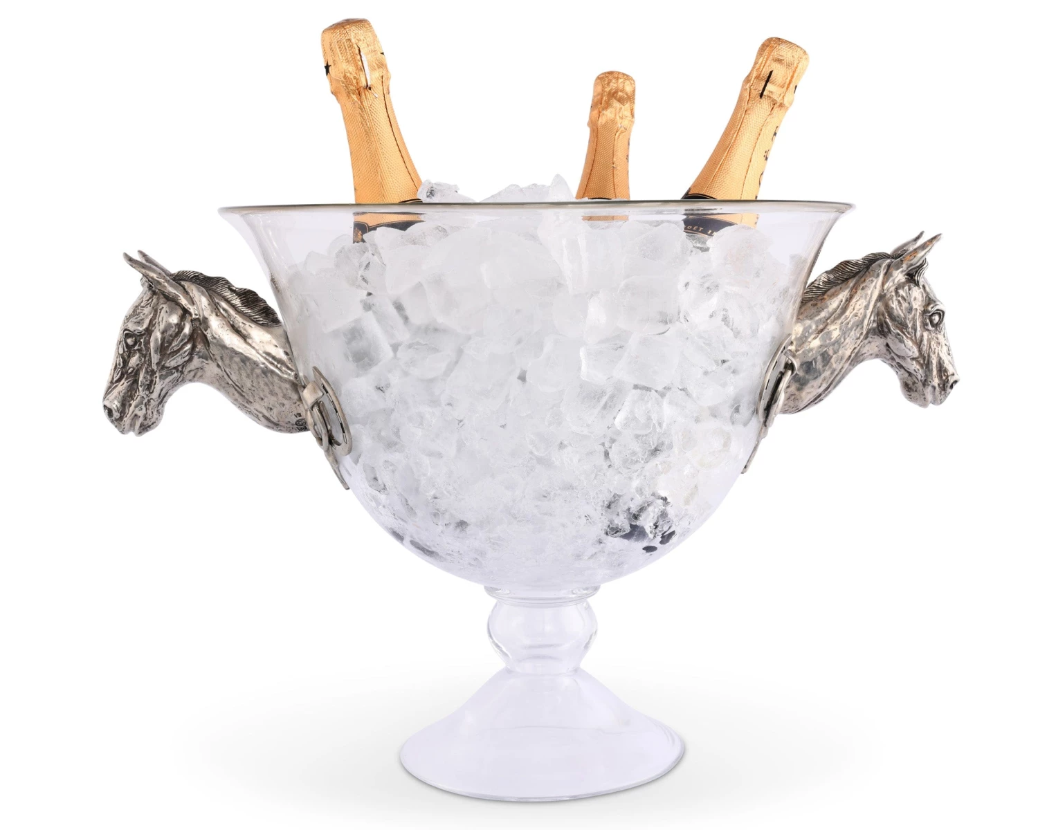 Vagabond House Horse Head Glass Ice Tub Equestrian 2 Vagabond House Horse Head Glass Ice Tub Equestrian