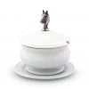 Vagabond House Horse Head Porcelain Lidded Bowl
