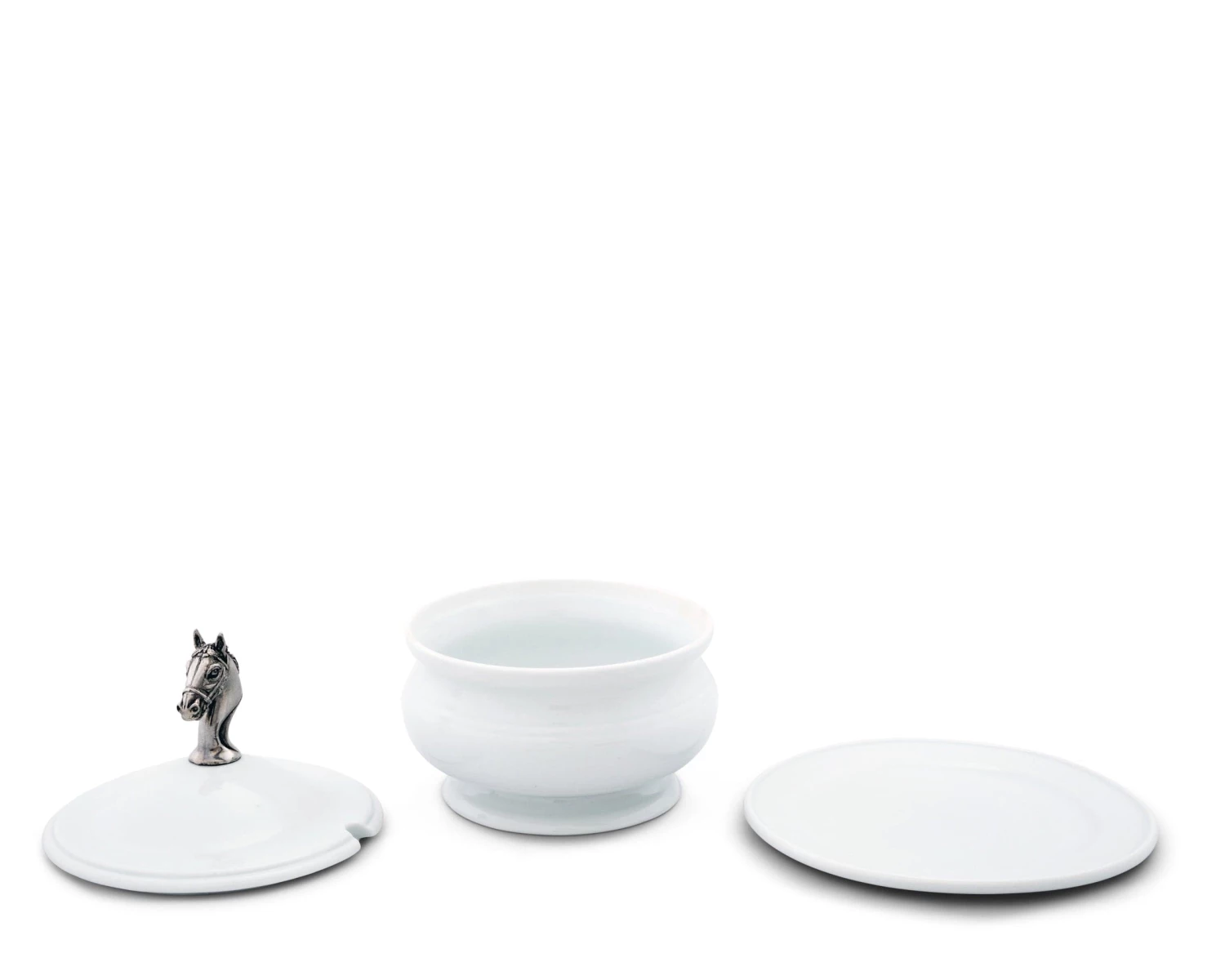 Vagabond House Horse Head Porcelain Lidded Bowl 4 Vagabond House Horse Head Porcelain Lidded Bowl