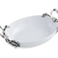 Vagabond House Equestrian Horseshoe & Bit Stoneware Dish