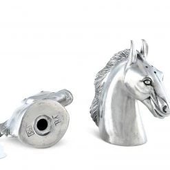 Vagabond House Pewter Horse Head Salt & Pepper Set Equestrian
