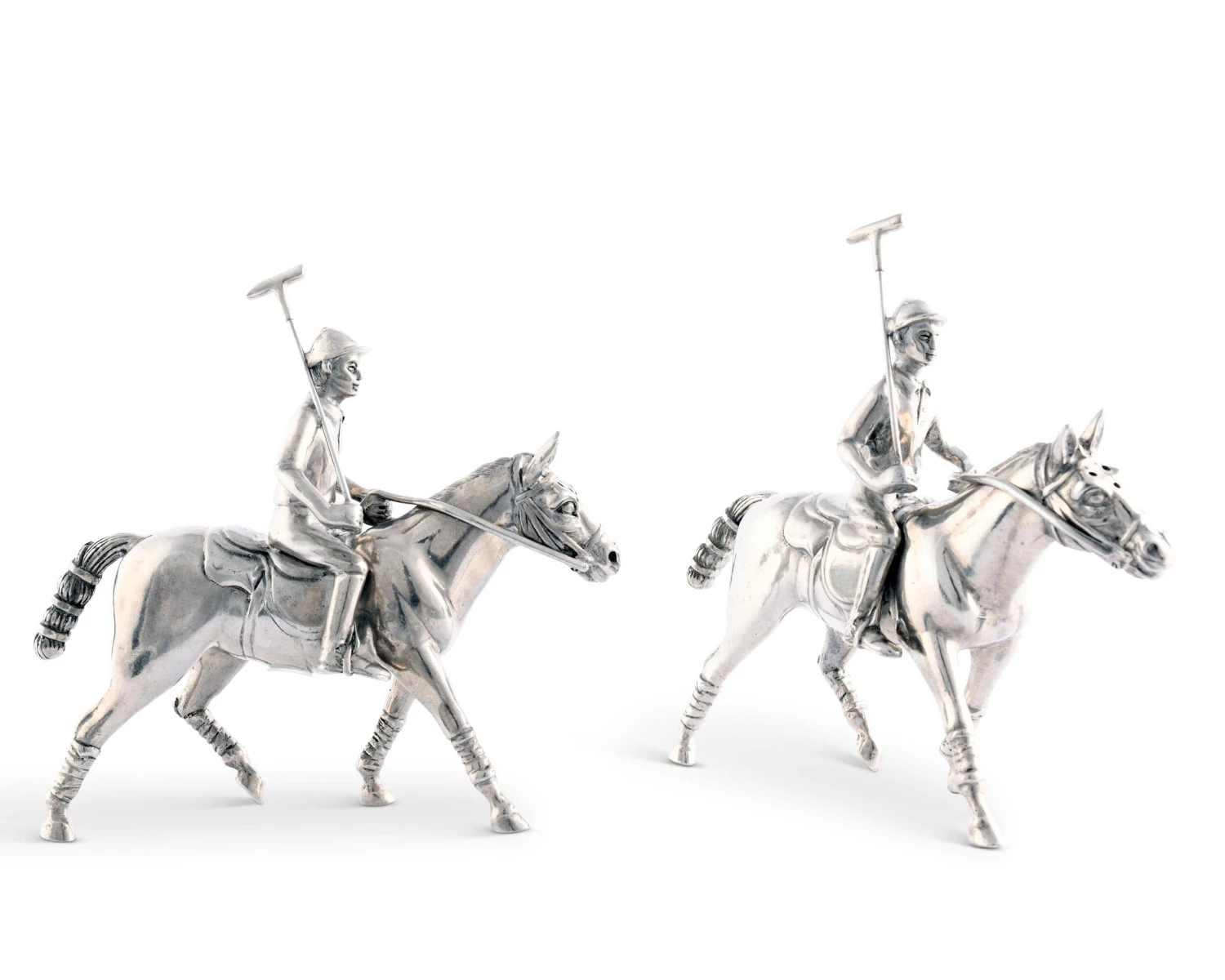 Vagabond House Pewter Polo Player Salt & Pepper Set Equestrian 2 Vagabond House Pewter Polo Player Salt & Pepper Set Equestrian
