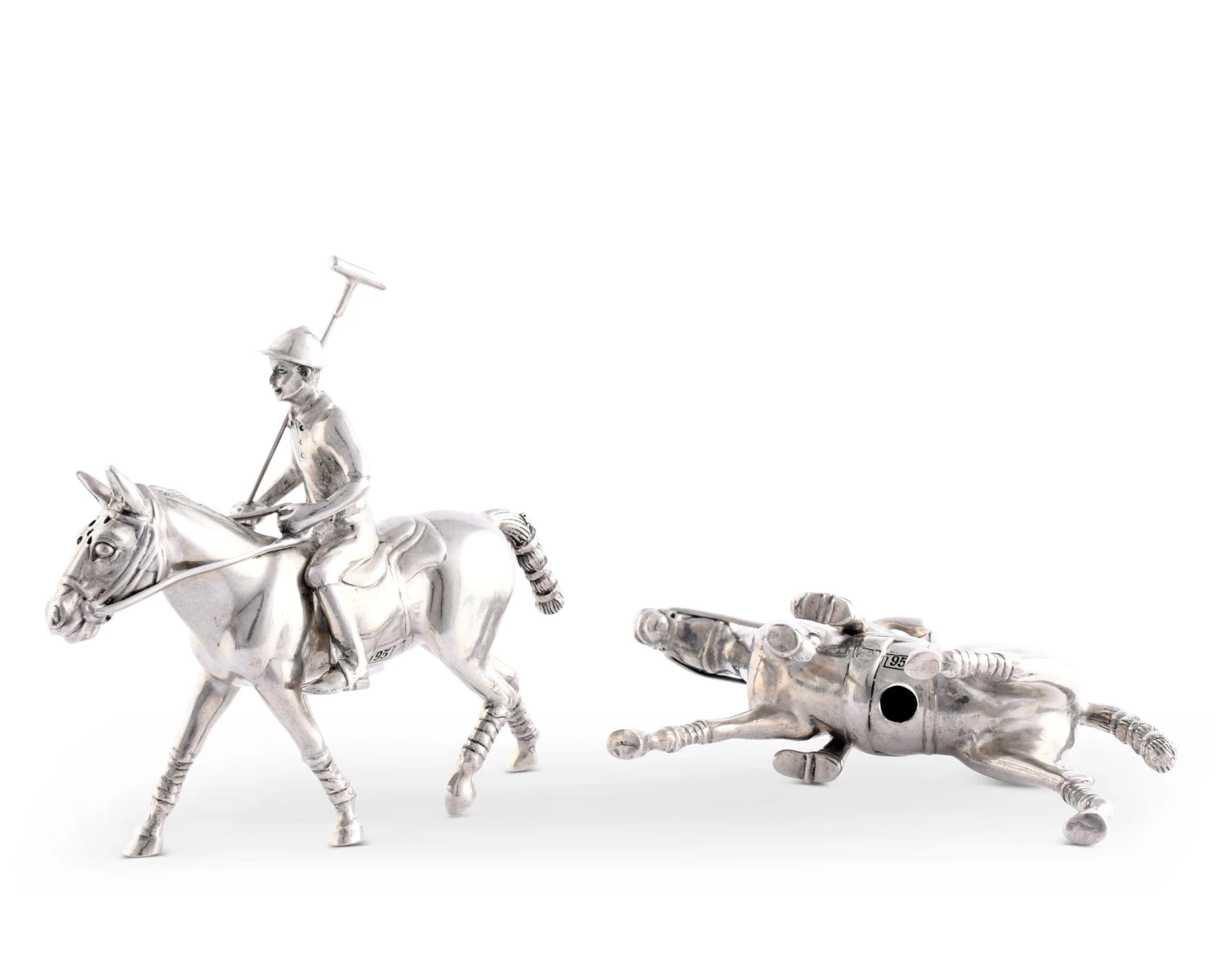 Vagabond House Pewter Polo Player Salt & Pepper Set Equestrian 4 Vagabond House Pewter Polo Player Salt & Pepper Set Equestrian